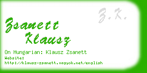 zsanett klausz business card